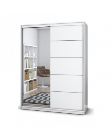 Dulap DELUXE, Alb, Pal, Oglinda