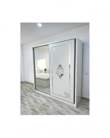 Dulap COD101, Alb, Pal, Oglinda