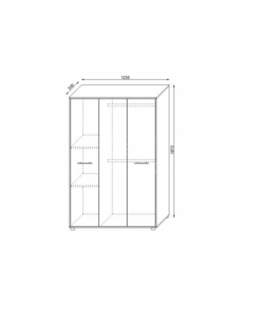 Dulap HERA, Wenge/Alb, Pal