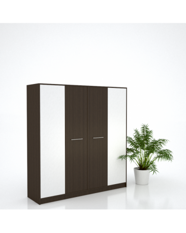 Dulap MIRELA, Wenge/Alb, Pal, 4 usi