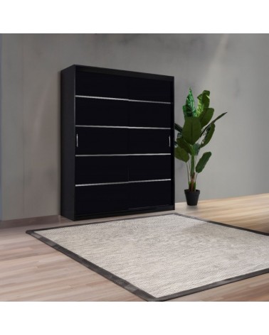 Dulap Otto Negru - Fara Oglinda Lungime 150cm, / Latime 61cm, Inaltime 210cm