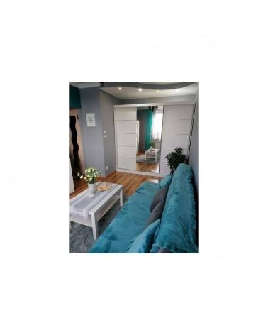Dressing David Alb Cu Oglinda, Înălțime 208 cm , Latime 250 cm , Adâncime , 60 cm