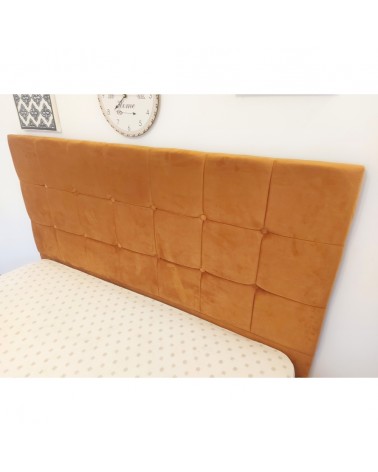 Set Dormitor Queen Alb/Caramiziu, 4 Piese, Pat Complet Tapitat Caramiziu 160 X 200, 2Noptiere, Dulap Cu Oglinda 150cm lungime