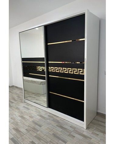 Dulap COD103 Alb+Negru, 200x206x61cm