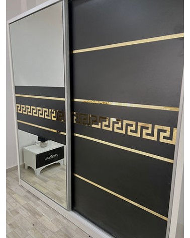 Dulap COD103 Alb+Negru, 200x206x61cm