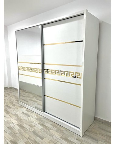 Dulap COD103 Alb+Auriu, 200x206x61cm