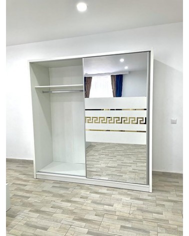 Dulap COD103 Alb+Auriu, 200x206x61cm