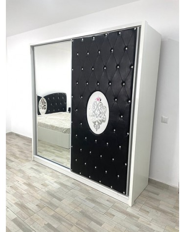 Dulap COD102 Alb+Negru, 200x206x61cm