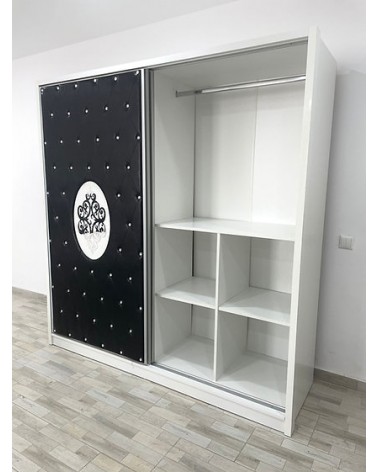 Dulap COD102 Alb+Negru, 200x206x61cm