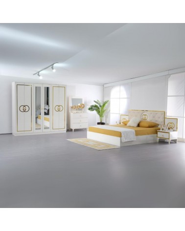 Set Dormitor Cod120 ALB + Saltea 180x200cm