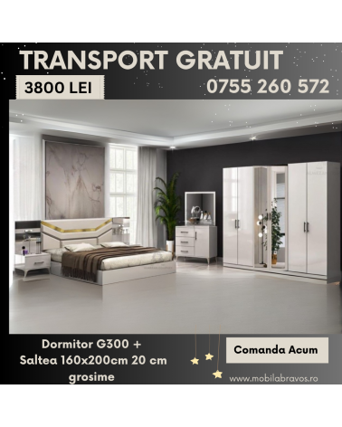 Set Dormitor G300 + Saltea 160x200cm