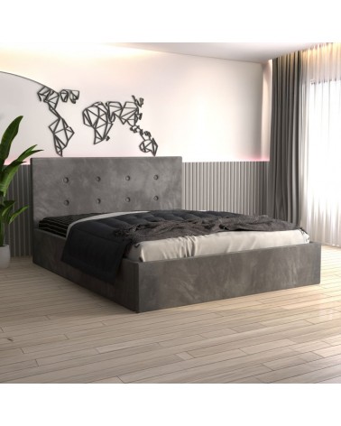 Set Pat Filip Complet Tapitat 160x200cm Cu Saltea 20cm Grosime