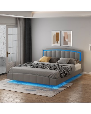 Set Pat Andorra Gri Cu Saltea 160x200cm 20cm grosime