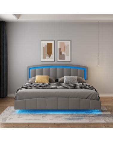 Set Pat Andorra Gri Cu Saltea 160x200cm 20cm grosime