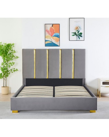 Set Pat LB-214 GRI Cu Saltea 160x200cm 20cm grosime