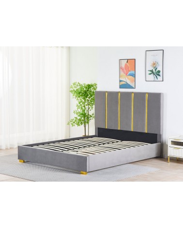 Set Pat LB-214 GRI Cu Saltea 160x200cm 20cm grosime