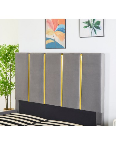 Set Pat LB-214 GRI Cu Saltea 160x200cm 20cm grosime