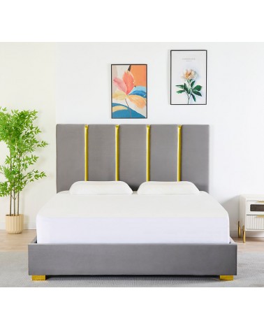 Set Pat LB-214 GRI Cu Saltea 160x200cm 20cm grosime