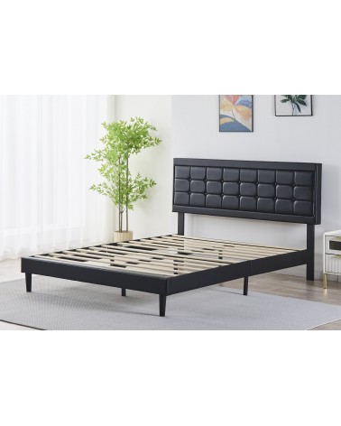 Set Pat Bari Negru Cu Saltea 160x200cm 20cm grosime
