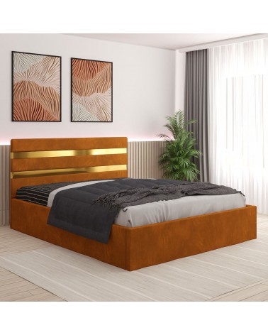 Set Pat Clio Complet Tapitat 160x200cm Cu Saltea 20cm Grosime