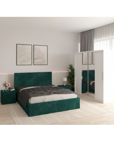 Set Dormitor Filip Verde + Saltea 160x200cm