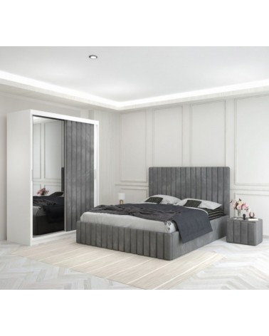 Set Dormitor Luca Complet Tapitat + Saltea 160x200cm
