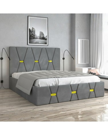 Set Pat Maria Complet Tapitat 160x200cm Cu Saltea 20cm Grosime