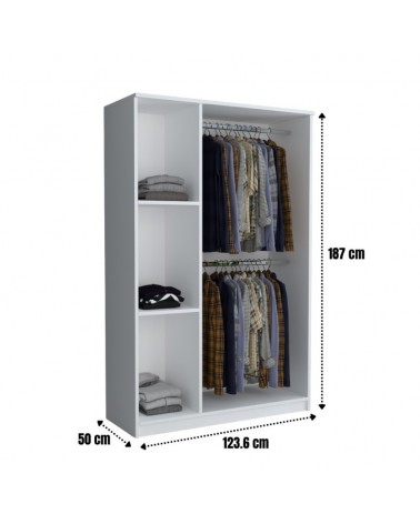 Set dormitor complet Eva Cu Oglinda Si Comoda + Saltea 160x200cm