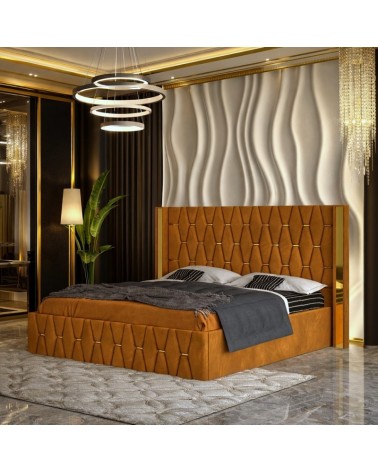 Set Pat Eric PLUS Complet Tapitat 180x200cm Cu Saltea 20cm Grosime