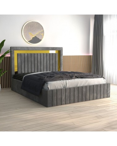 Set Pat Ianis Complet Tapitat 140x200cm Cu Saltea 20cm Grosime